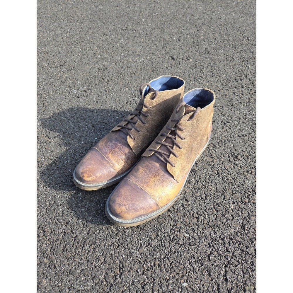 Bed Stu Cap Toe Boot Mens 9.5 USA Vegetable Tanned Leather